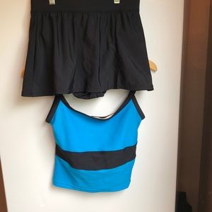 Aqua Green Tankini Nylon/Spandex/Polyester - Small